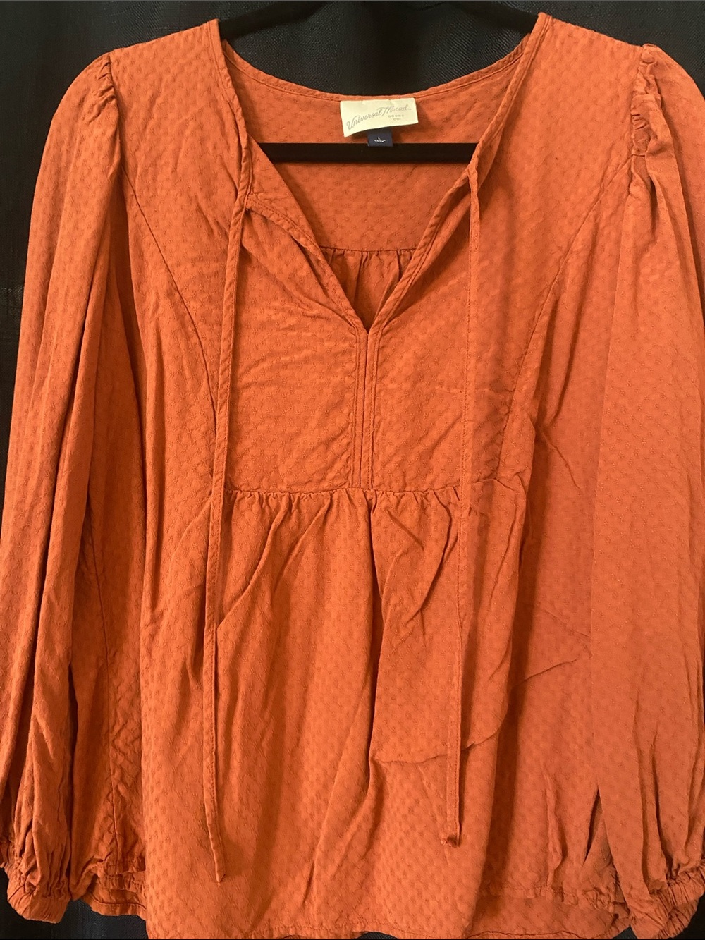 Universal Thread Rust Textured Peasant Tunic - Picture 3 of 4